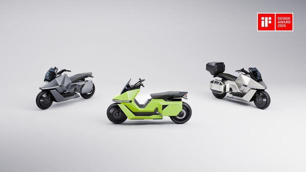 Sepeda motor listrik pintar OMOWAY OMO X dengan mode Scooter, Street, dan GT.