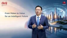 David Wang, Huawei's Executive Director of the Board, delivering the opening speech for the 4th Digital Economy Development Forum