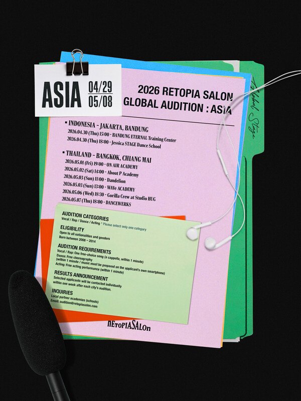 RETOPIA SALON, Perusahaan yang Didirikan oleh Mantan Eksekutif HYBE, Gelar Audisi K-Pop di Jakarta dan Bandung pada 30 April untuk Mencari Member Debut 2027